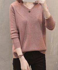 Amulet/アミュレット Amulet バックフェイクボタンニット レディース 10代 20代 30代 韓国ファッション 春 秋 カジュアル 長袖 シンプル おしゃれ 春 /506083145