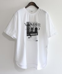 REAL　CUBE/プリントラウンドヘムTシャツ/506083451