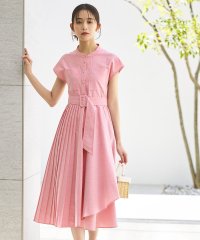 RUIRUE BOUTIQUE/サイドプリーツ・アシンメトリーワンピース(ベルト付き)（CU1381）/506083452