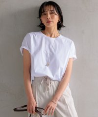 NIJYUSANKU（LARGE SIZE）/【洗える】ALBINIコーコラン シャツテール Tシャツ/506083509