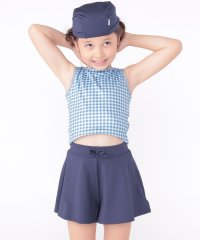 SHIPS KIDS/SHIPS KIDS:120～150cm / ギンガムチェック 無地 セパレート スイム ウェア/506083843