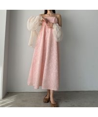 Louere/ルエレ Louere Louere ふくれジャガードフレアキャミワンピース/506009432