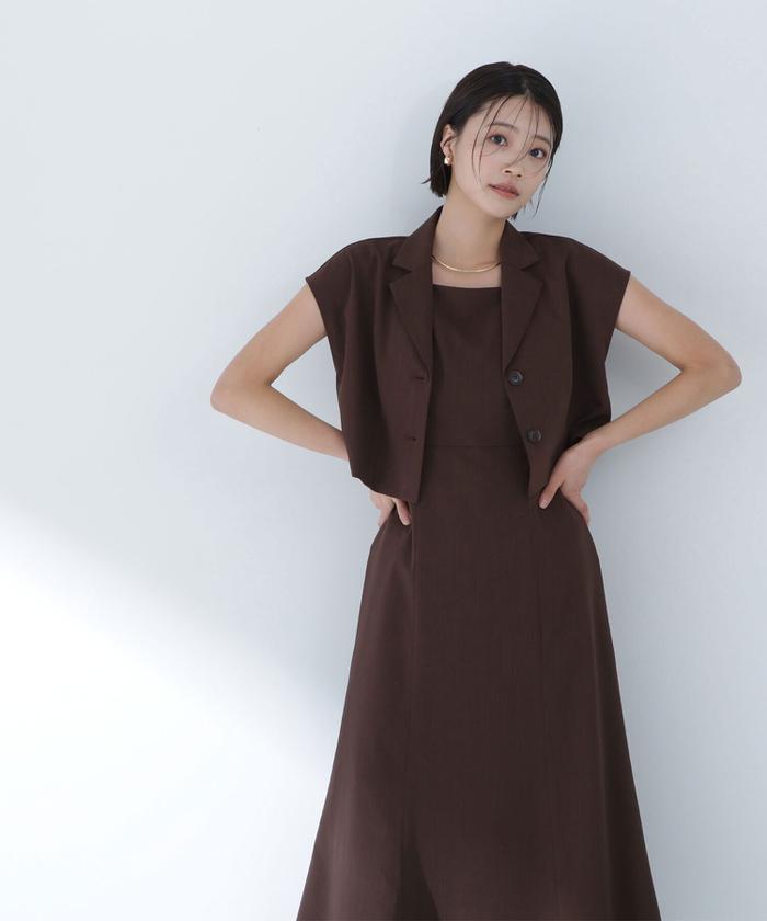 ナチュラルビューティーベーシック　ジャケット・ワンピースセット（Ｌ） ショートジャケット＆ワンピースセット | NATURAL BEAUTY BASIC