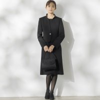 form forma/フォルムフォルマ form forma 【前開き】【喪服・礼服】フリルカラー＆フレアワンピース ブラックフォーマルセットアップスーツ/506066203