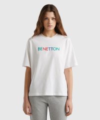 BENETTON (women)/クルーネックフロントロゴプリント半袖Tシャツ・カットソー/506067092