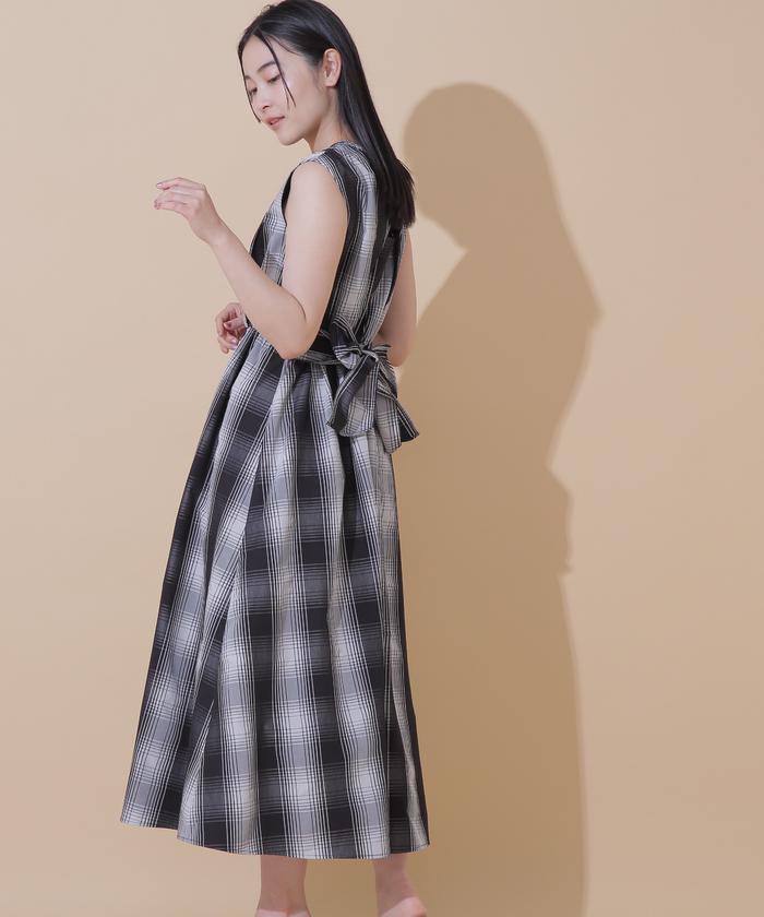 セール55%OFF】◇モノトーンBIGチェックワンピース(506084029 セール55%OFF】◇モノトーンBIGチェックワンピース(506084029
