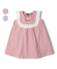 moujonjon/【子供服】 moujonjon (ムージョンジョン) ストライプ柄レース付きワンピース 90cm～140cm M42311/506084246