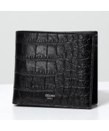 CELINE 二つ折り財布 10C873CUX.38SI クロコダイル型押し(506084347 