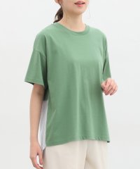 Honeys/異素材使いＴシャツ トップス カットソー 半袖 接触冷感 重ね着風 レディース 夏 /506084590