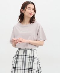 Honeys/ロゴプリントＴシャツ トップス Tシャツ 半袖 ロゴT 接触冷感 UVカット ハニさら /506084594