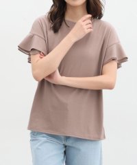 Honeys/フリル袖Ｔシャツ Tシャツ カットソー きれいめ レディース 半袖 おしゃれ 人気 綿 /506084600