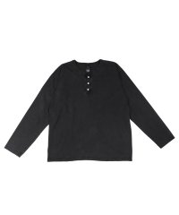 Good On/グッドオン Good On Good On グッドオン Tシャツ 長袖 ロンT ヘンリー ネック カットソー メンズ L/S HENLEY TEE ブラック オ/506084668