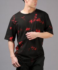 LUXSTYLE/タイダイ染め天竺ダメージ加工半袖Tシャツ/バーニングショー 半袖Tシャツ メンズ Tシャツ 春夏 タイダイ染め ムラ染め 総柄/506085319