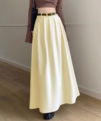 shoppinggo/ショッピングゴー shoppinggo ロングスカート Aラインスカート タックスカート マキシスカート ハイウエスト ファスナー付き プリーツスカート ポケッ/506088694