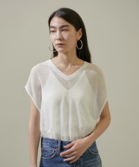 サロン　アダム　エ　ロペ/透かし編み2WAYメッシュプルオーバー【洗える】/506091076