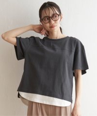 ikka/コットンUSA裾レイヤードTシャツ/505849625