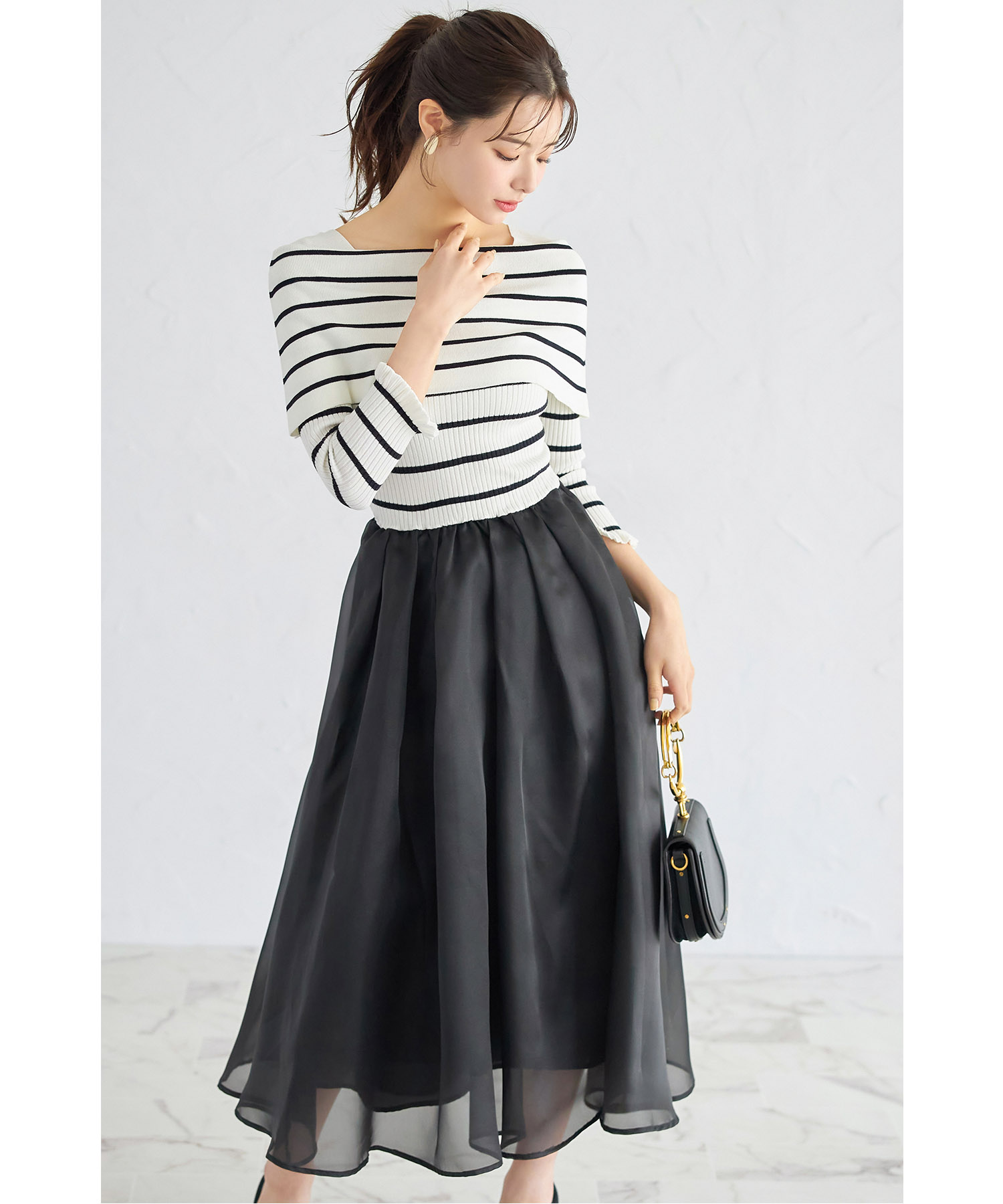 セール】トッコクローゼット tocco closet オフショルボーダー