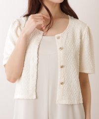 Lace Ladies/フロントボタン ぽこぽこ 半袖 クルーネックトップス/506085108