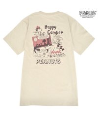  PEANUTS/ピーナッツ PEANUTS スヌーピー Tシャツ 半袖 トップス コミック 柄 SNOOPY PEANUTS モスオレンジ LL/506091631