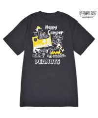  PEANUTS/ピーナッツ PEANUTS スヌーピー Tシャツ 半袖 トップス コミック 柄 SNOOPY PEANUTS モスオレンジ LL/506091631