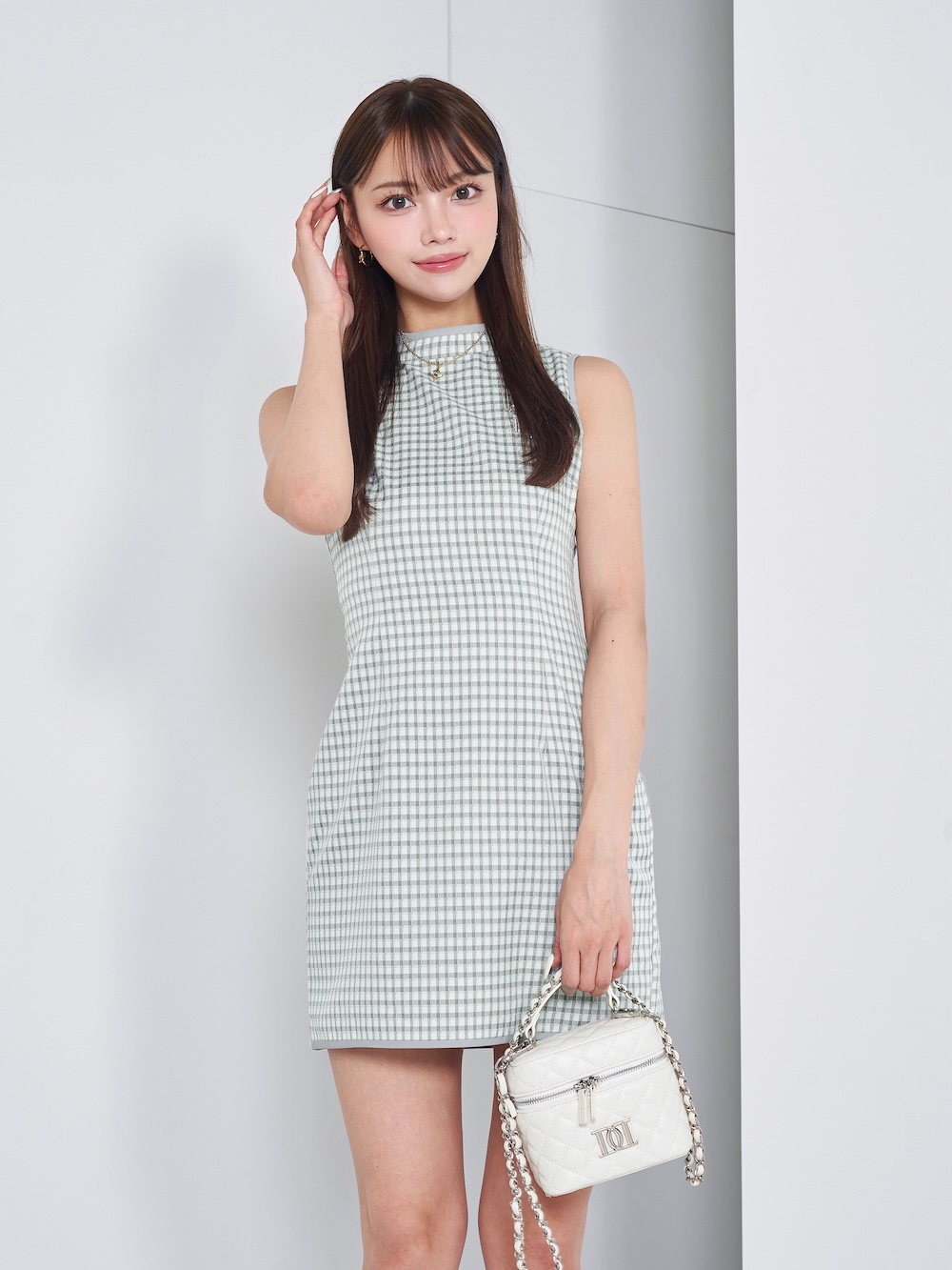 チェックジャガードニットミニワンピース – Darich (ダーリッチ)