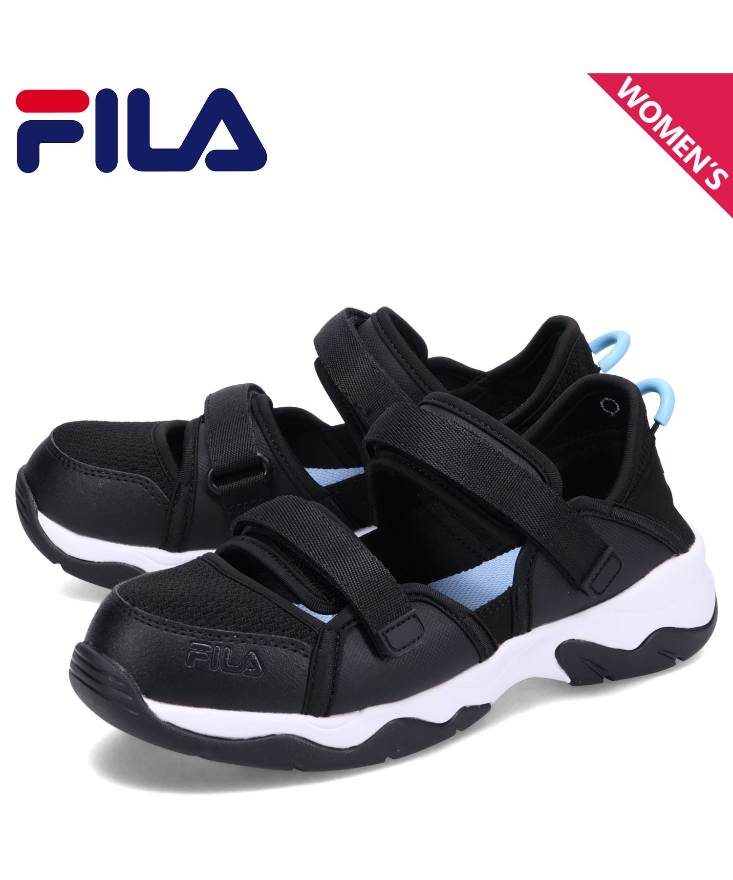 新品 サンダル 23cm 厚底 TOMORROWLAND 靴 黒 レディース レディース 【FILA】 フィラ Disruptor Wedge Sandal Lux ディス