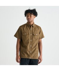 TAION/TAION タイオン シャツ ミリタリー ノンダウン ハーフ スリーブシャツ メンズ 半袖 N/D MILITARY HALF SLEEVE SHIRTS ブラ/506091727