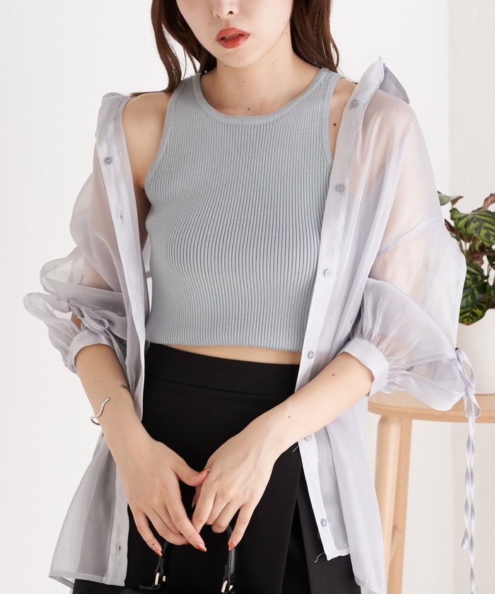 EMPORIO ARMANI キッズブラウス クーポン】【セール 55%OFF】【Chico】7分袖シアーシャツ＋アメ