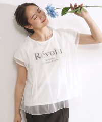 SHOO・LA・RUE　DRESKIP/チュールレイヤードロゴプリントTシャツ/506092089