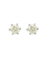 JEWELRY SELECTION/K18WG　天然ダイヤモンド0.2ct　スタッドピアス/506092329