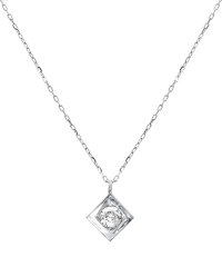 JEWELRY SELECTION/PT 天然ダイヤモンド 0.1ct スクエア プラチナ 一粒ネックレス/506092376