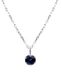 JEWELRY SELECTION/PT ブラックダイヤモンド 0.1ct ローズカット 6本爪 プラチナネックレス/506092464