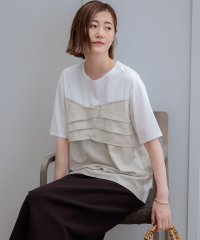 NIJYUSANKU（LARGE SIZE）/【WEB限定カラーあり/洗える】スムースデザイン コンビ カットソー/506093756