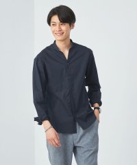 green label relaxing/【WEB限定】JUSTFIT コットン麻 比翼 バンドカラー シャツ/506049978