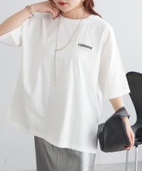 NICE CLAUP OUTLET/ネコプリントTシャツ　ゆったり/506082806