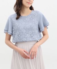 Honeys/半袖前身頃レースＴ トップス Tシャツ カットソー レディース 白 大人可愛い /506084603