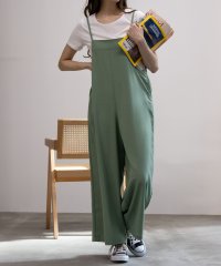 MAC HOUSE/マックハウス Mac－House NAVY ネイビー 麻ライクサロペットアンサンブル MH846ー602/506084796