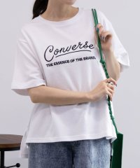 MAC HOUSE(women)/CONVERSE コンバース ポンチ素材 ロゴ刺繍Tシャツ 4282－9806/506084942