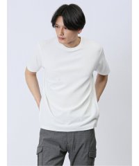 m.f.editorial/ふくれチェック クルーネック半袖Ｔシャツ/506094025