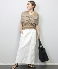 Aletta vita/アレッタ ヴィータ Aletta vita 両Vネック異素材レイヤードプルオーバー/506094055