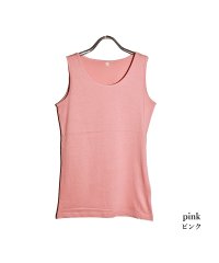 PINK PINK PINK/コットン100％コーマ糸のシンプル定番タンクトップ　M L LL/506094091