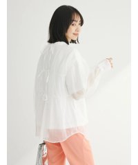 Green Parks/グリーン パークス Green Parks ・ELENCARE DUE シアーバックリボンチュニック/506094585
