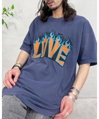 MODISH GAZE/モディッシュガゼ MODISH GAZE LOVEロゴプリント ピグメント加工 ビッグシルエットTシャツ/506094709