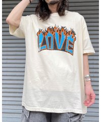 RAD CHAMP/LOVEロゴプリント ピグメント加工 ビッグシルエットTシャツ/506094709