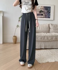 shoppinggo/夏服 ワイドパンツ サマーパンツ ストレート ウエストゴム パンツ ズボン ゆったり リラックスパンツ ボトムス ガウチョパンツ/506094769