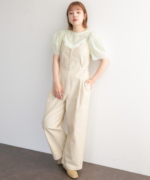 セール 20%OFF】ウエストベルトドローコードサロペット