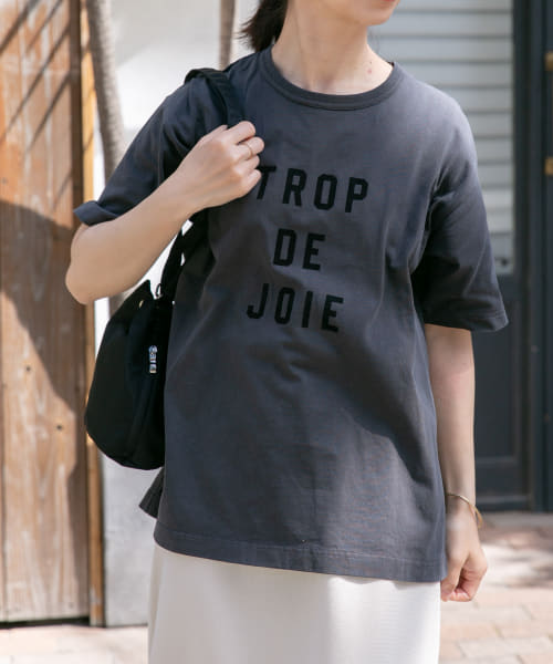 Drawer - Drawer★ドゥロワー ★フロッキープリントプルオーバー★Tシャツ クーポン】FORK&SPOON フロッキーロゴプリントTシャツ(506095399