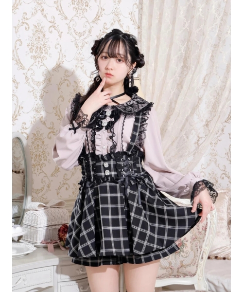 ノエミー NOEMIE ダブルスピンドルレースアップサス付きスカパン