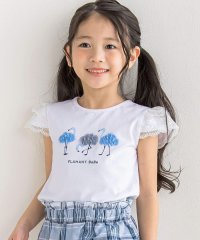 BeBe/レース袖フラミンゴフリルTシャツ(90~150cm)/506081680