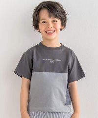 BeBe/【吸水速乾】上下配色サイドポケット半袖BIGTシャツ(90~150cm)/506081683